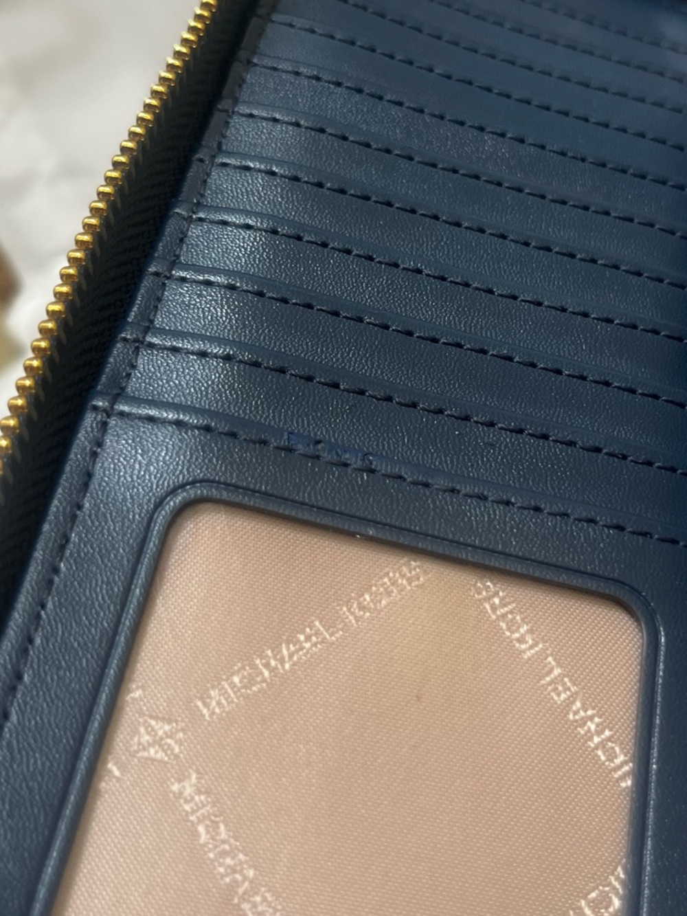 Michael Kors Navy Large Jet Set Continental Travel Wallet - Picture 11 of 15